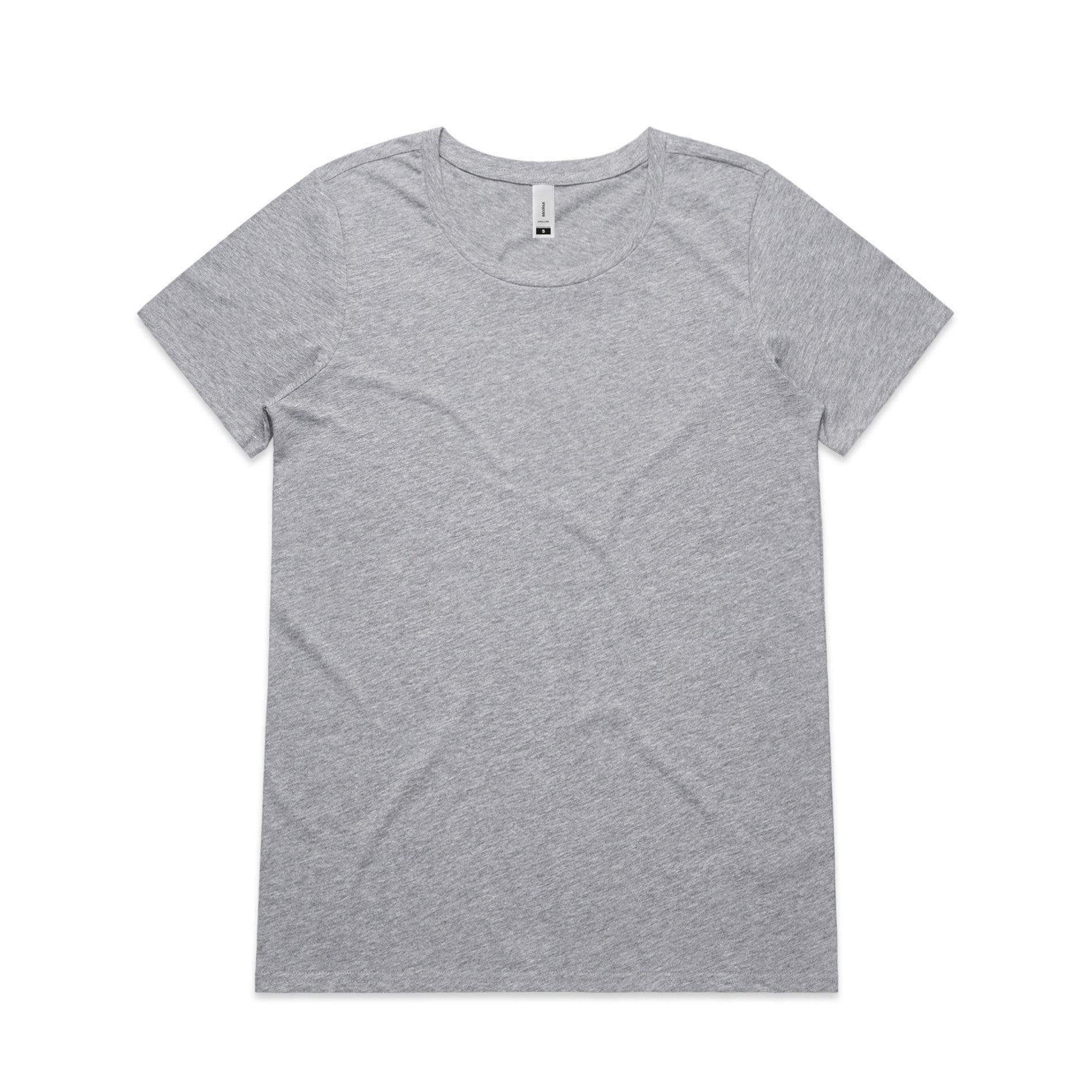 As Colour Casual Wear GREY MARLE / XSM As Colour Women's shallow scoop tee 4011